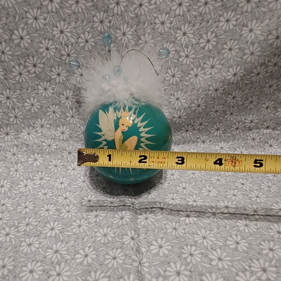 Disney Tinker Bell Decoupage Green Ball Christmas Ornament - Picture 6 of 7